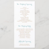 Nautical Heart Beach White Wedings Programme (Rückseite)