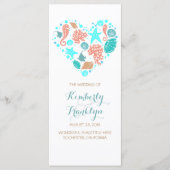 Nautical Heart Beach White Wedings Programme (Vorderseite)