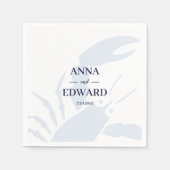 Nautical Hummer Wedding Paper Napkins Serviette (Vorderseite)