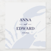 Nautical Hummer Wedding Wine Labels Weinetikett (Einzelnes Label)