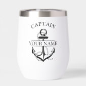 Nautical InsulCaptain First Mate Wine Tumbler (Rückseite)