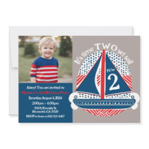 Nautical It's Time ZWEI Set Segelboys 2. Geburtsta