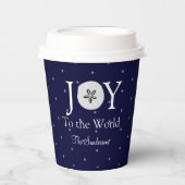 Nautical Joy Sandollar Blue White Christmas Pappbecher (Vorderseite)