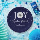 Nautical Joy Sandollar Blue White Christmas Pappteller (Party)