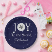 Nautical Joy Sandollar Blue White Christmas Pappteller (Party)