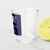 Nautical Joy Sandollar Blue White Christmas Schnapsglas (Rechts)