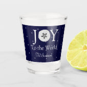 Nautical Joy Sandollar Blue White Christmas Schnapsglas (Vorderseite)