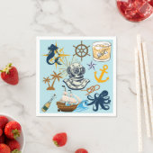   Nautical Junggesellenabschied Serviette (Beispiel)