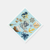   Nautical Junggesellenabschied Serviette (Ecke)