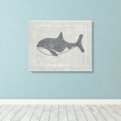 Nautical Killer Whale Leinwanddruck (Insitu (Holzboden))