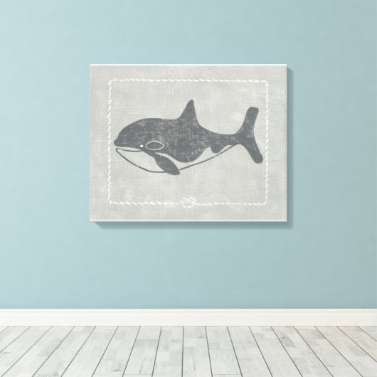 Nautical Killer Whale Leinwanddruck (Insitu (Holzboden))