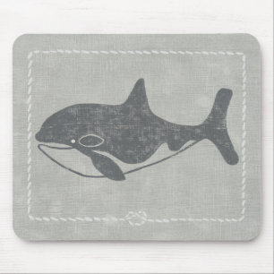 Nautical Killer Whale Mousepad