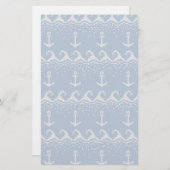 Nautical Knit Pattern Briefpapier (Vorne/Hinten)