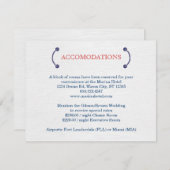 Nautical Knot Wedding Accommodation Card Begleitkarte (Vorne/Hinten)