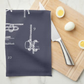 Nautical knots geschirrtuch (Viertel Falte)