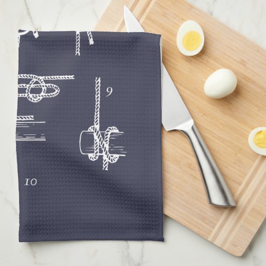 Nautical knots geschirrtuch (Viertel Falte)