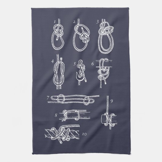Nautical knots geschirrtuch (Vertikal)