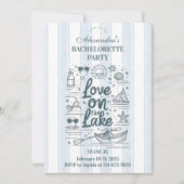 Nautical Lake Weekend Bachelorette Itinerary Einladung (Vorderseite)