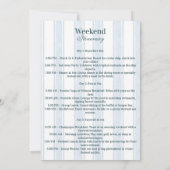 Nautical Lake Weekend Bachelorette Itinerary Einladung (Rückseite)