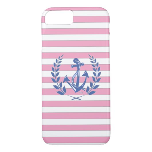 Nautical, Laurel Wreath, Anchor iPhone 7 Fall Case-Mate iPhone Hülle (Rückseite)