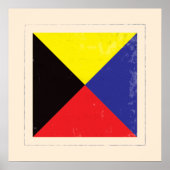 Nautical Letter “Z” Signal Flag Poster (Vorne)