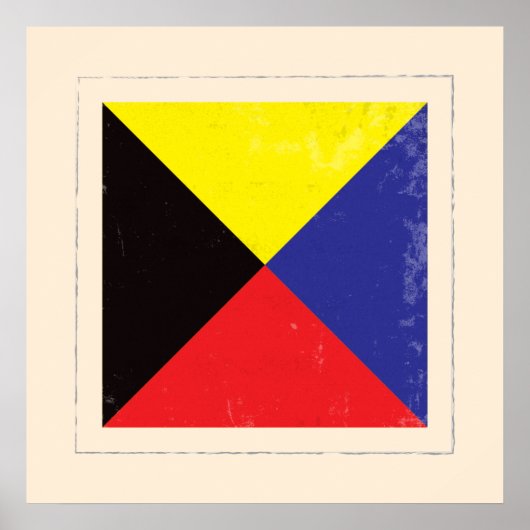 Nautical Letter “Z” Signal Flag Poster (Vorne)