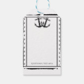 Nautical Liebe Anchors Beach Wedding Brautparty Geschenkanhänger (Rückseite)