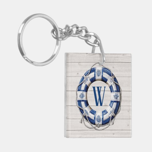 Nautical Life Buoy Version 2 Schlüsselanhänger (Vorderseite links)