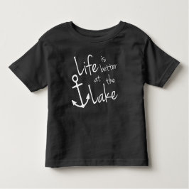 nautical LIFE IS BETTER AT THE LAKE anchor | Kleinkind T-shirt