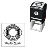 Nautical Life Preserve Wedding Couple Estdatum Permastempel (Beispiel)