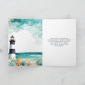 Nautical Lighthouse 16 . Geburtstag Geburtstag Dankeskarte (Innenseite)