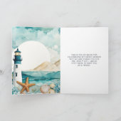 Nautical Lighthouse 16 . Geburtstag Geburtstag Dankeskarte (Innenseite)