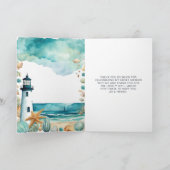 Nautical Lighthouse 16 . Geburtstag Geburtstag Dankeskarte (Innenseite)
