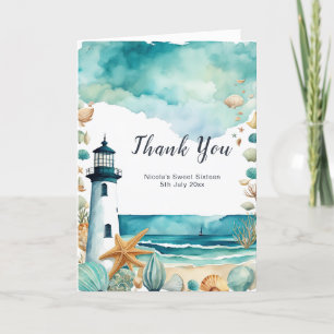 Nautical Lighthouse 16 . Geburtstag Geburtstag Dankeskarte
