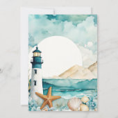 Nautical Lighthouse 16 . Geburtstag Geburtstag Dankeskarte (Rückseite)
