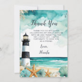 Nautical Lighthouse 16 . Geburtstag Geburtstag Dankeskarte (Vorderseite)