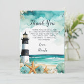 Nautical Lighthouse 16 . Geburtstag Geburtstag Dankeskarte (Stehend Vorderseite)