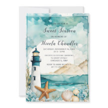 Nautical Lighthouse 16 . Geburtstag Geburtstag