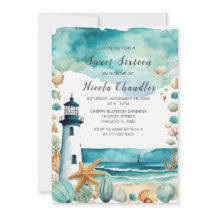 Nautical Lighthouse 16 . Geburtstag Geburtstag