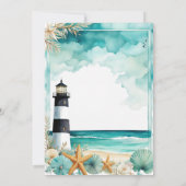 Nautical Lighthouse 16 . Geburtstag Geburtstag Einladung (Rückseite)