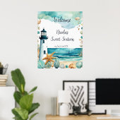 Nautical Lighthouse 16 . Geburtstag Geburtstag Poster (Heimbüro)