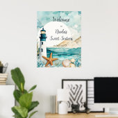 Nautical Lighthouse 16 . Geburtstag Geburtstag Poster (Heimbüro)