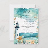 Nautical Lighthouse 16 . Geburtstag Geburtstag RSVP Karte (Vorderseite)