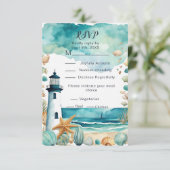 Nautical Lighthouse 16 . Geburtstag Geburtstag RSVP Karte (Stehend Vorderseite)