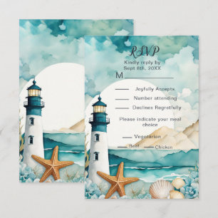 Nautical Lighthouse 16 . Geburtstag Geburtstag RSVP Karte