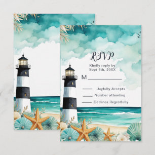 Nautical Lighthouse 16 . Geburtstag Geburtstag RSVP Karte