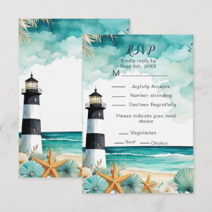 Nautical Lighthouse 16 . Geburtstag Geburtstag RSVP Karte
