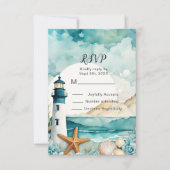 Nautical Lighthouse 16 . Geburtstag Geburtstag RSVP Karte (Vorderseite)