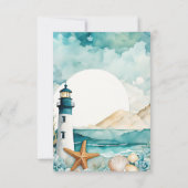 Nautical Lighthouse 16 . Geburtstag Geburtstag RSVP Karte (Rückseite)