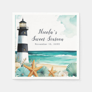 Nautical Lighthouse 16 . Geburtstag Geburtstag Serviette